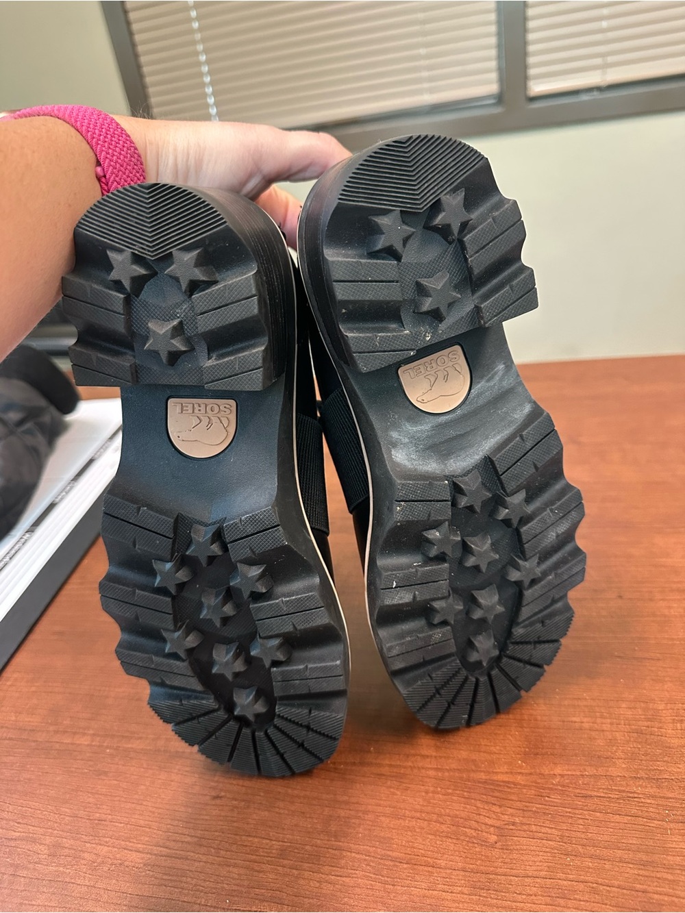 Sorel Joan Now Platform Chunky Loafers Womens 7.5 Black Like New - Picture 7 of 10